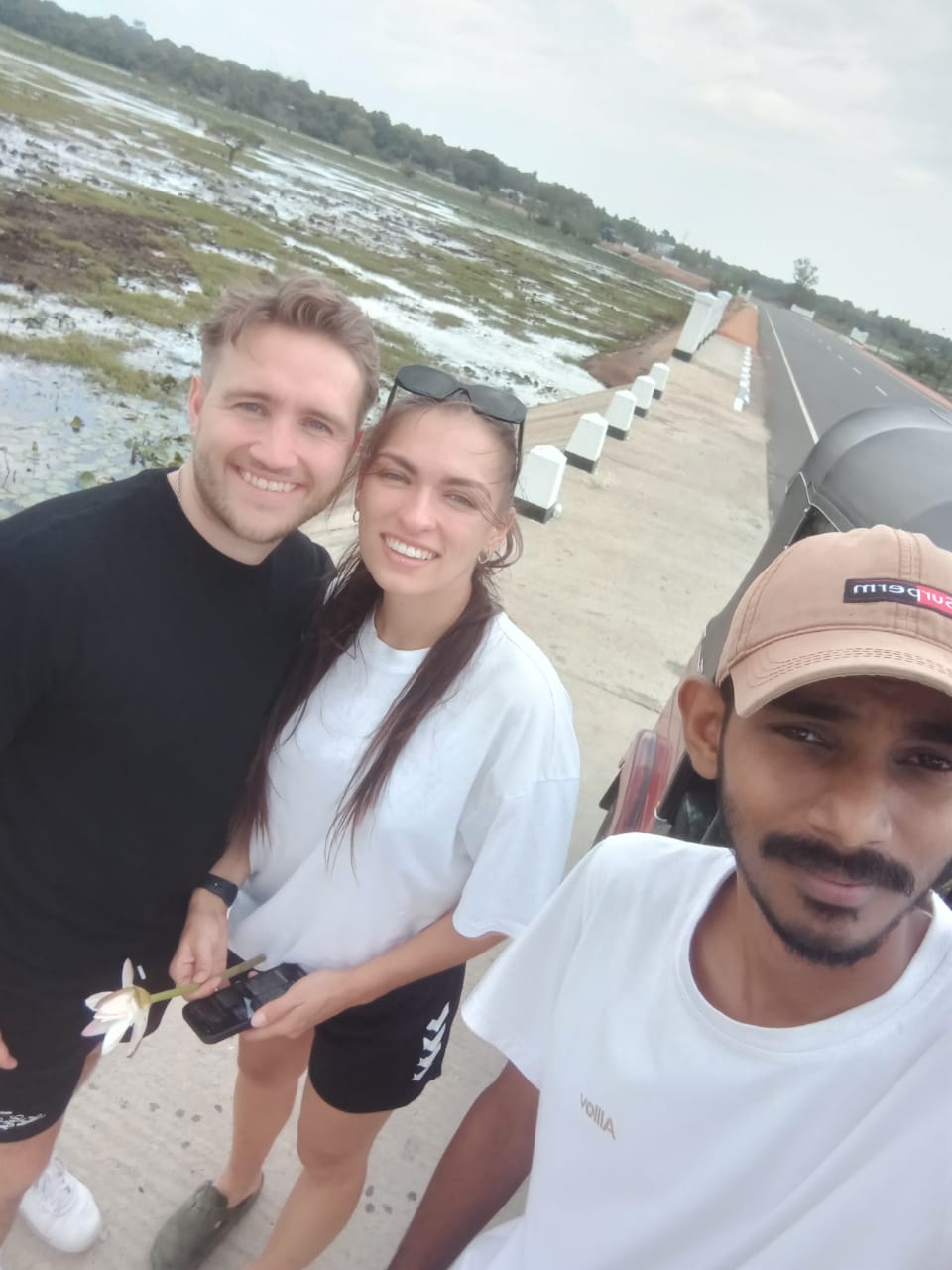 Beautiful Sri Lankan beach with palm trees